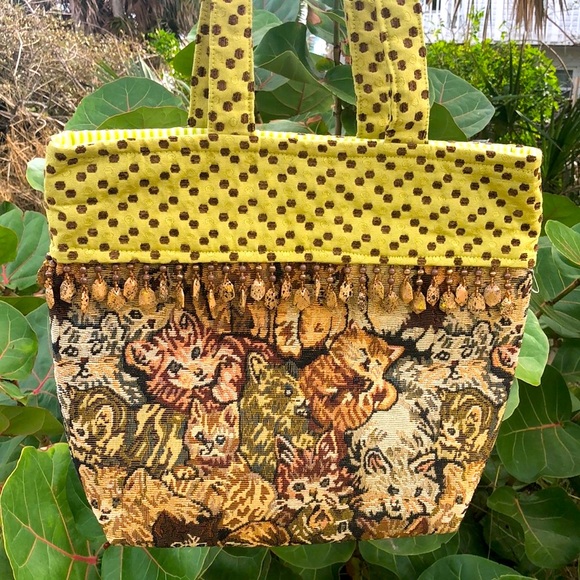 Vintage Handbags - - Handmade cat bag! One of a kind